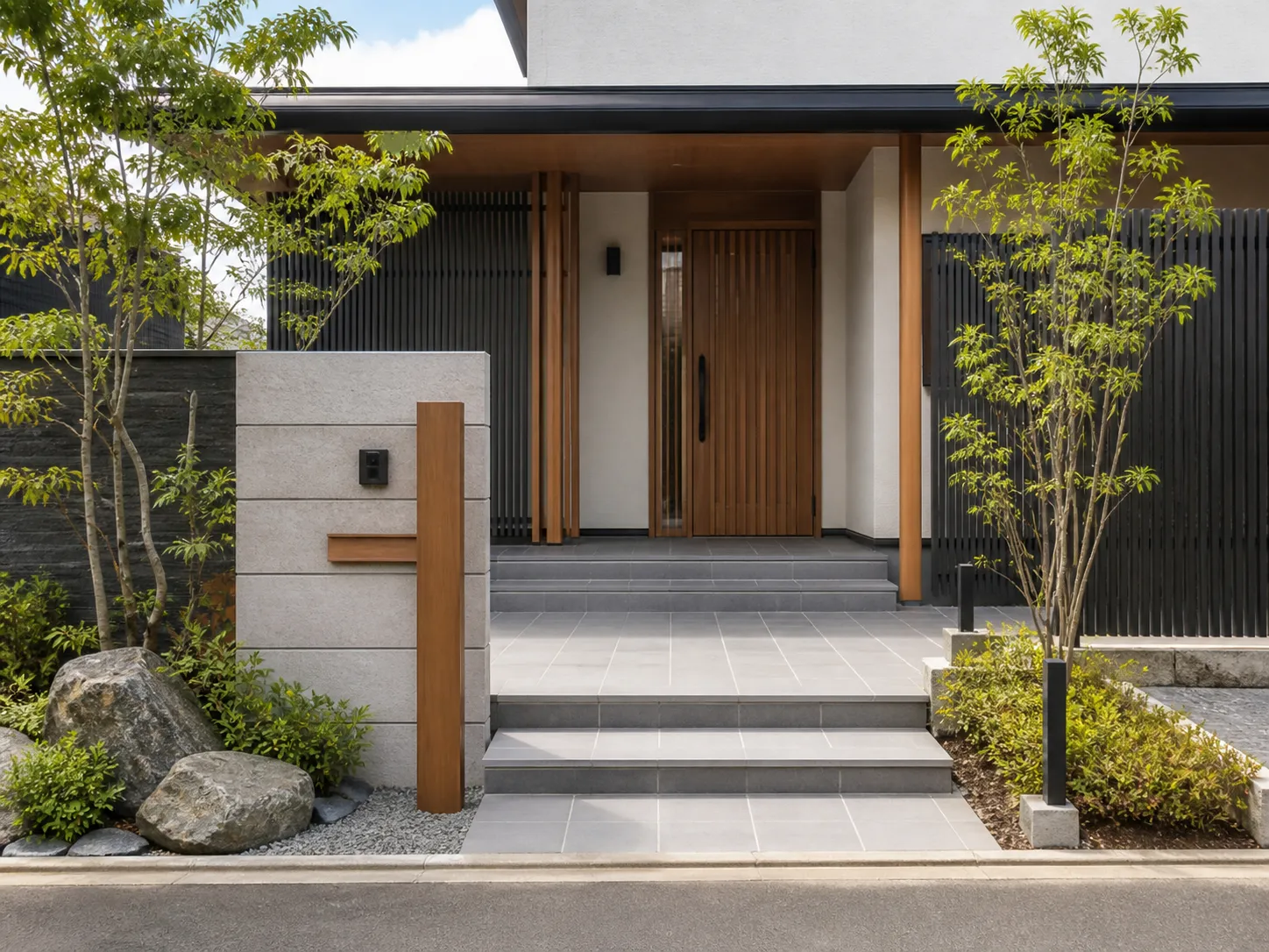 住宅の玄関・アプローチ工事施工イメージ