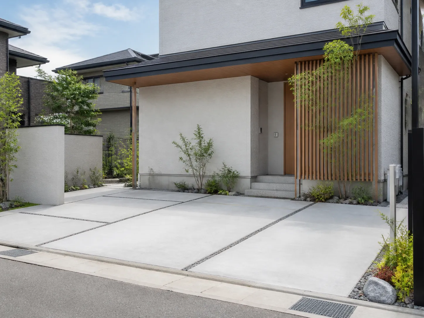 住宅の駐車場工事施工イメージ