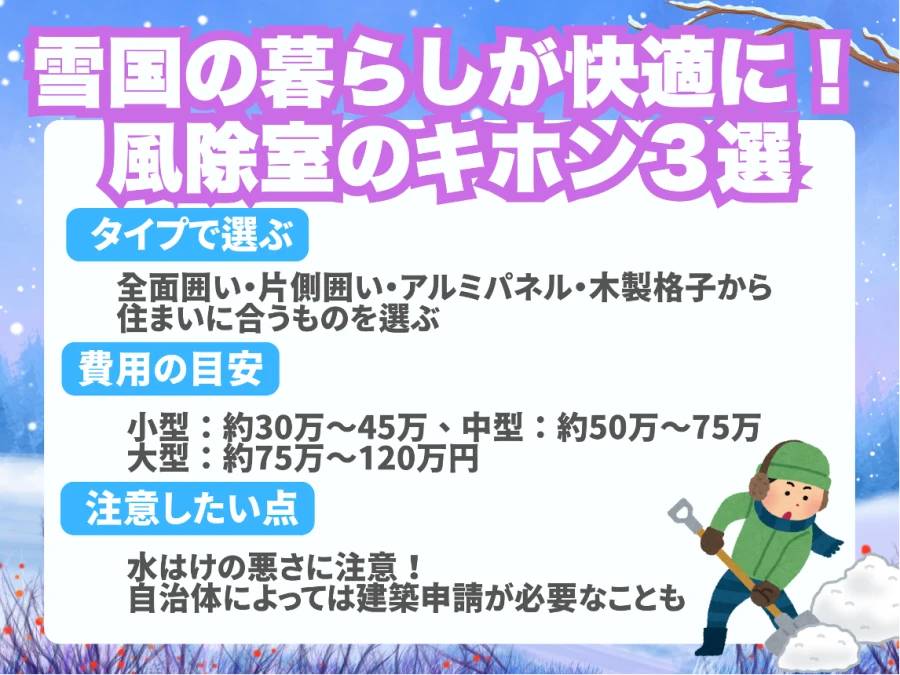 雪国の暮らしが快適に！風除室の選び方